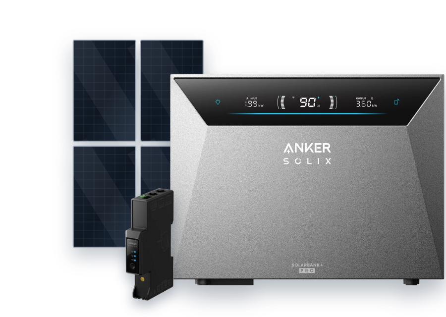 Balkonkraftwerk-Set mit Solarmodulen, Solarbank und Smart Meter