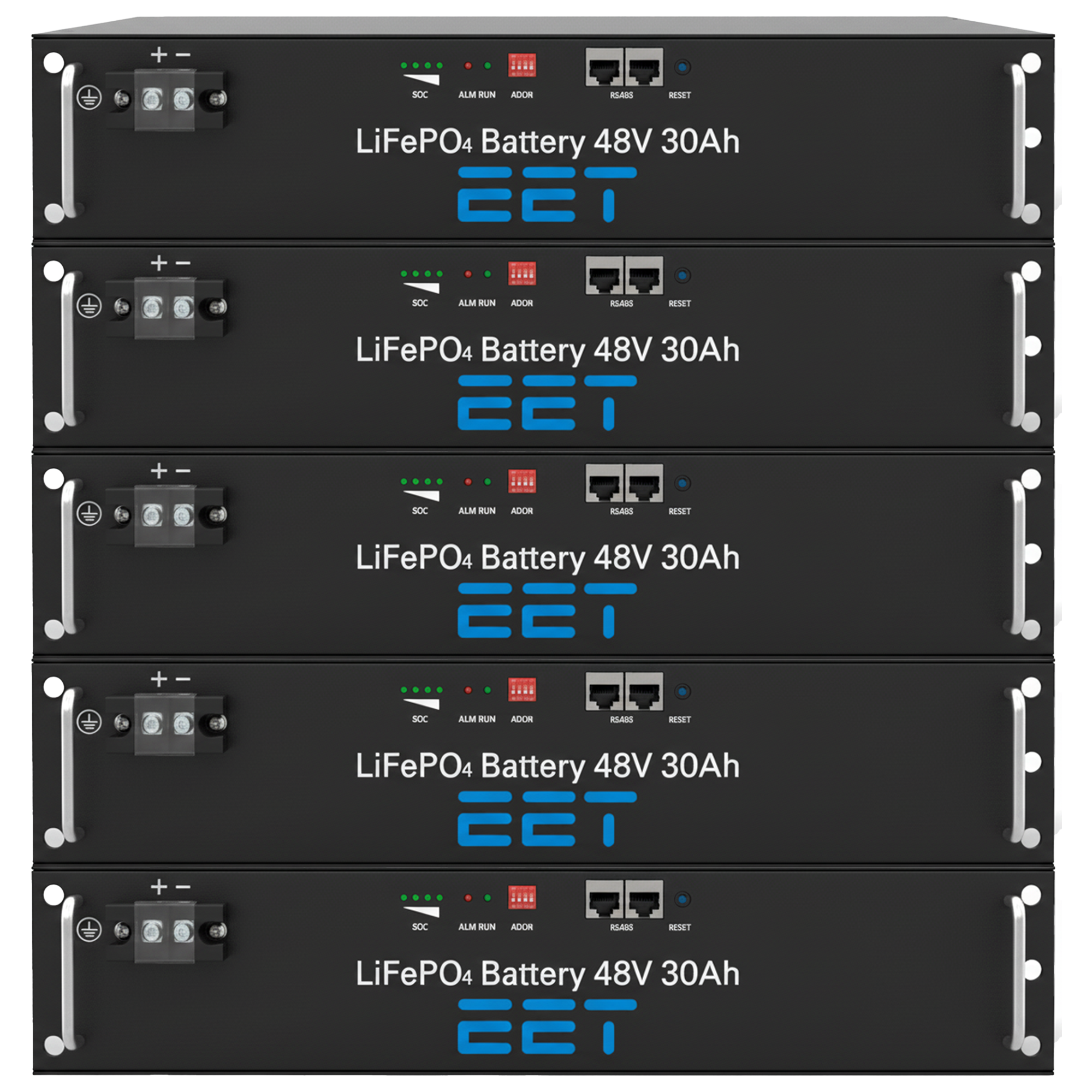 EET Batteriespeicher ET0720 7,2 kWh 150 Ah 48V (19" Rack)