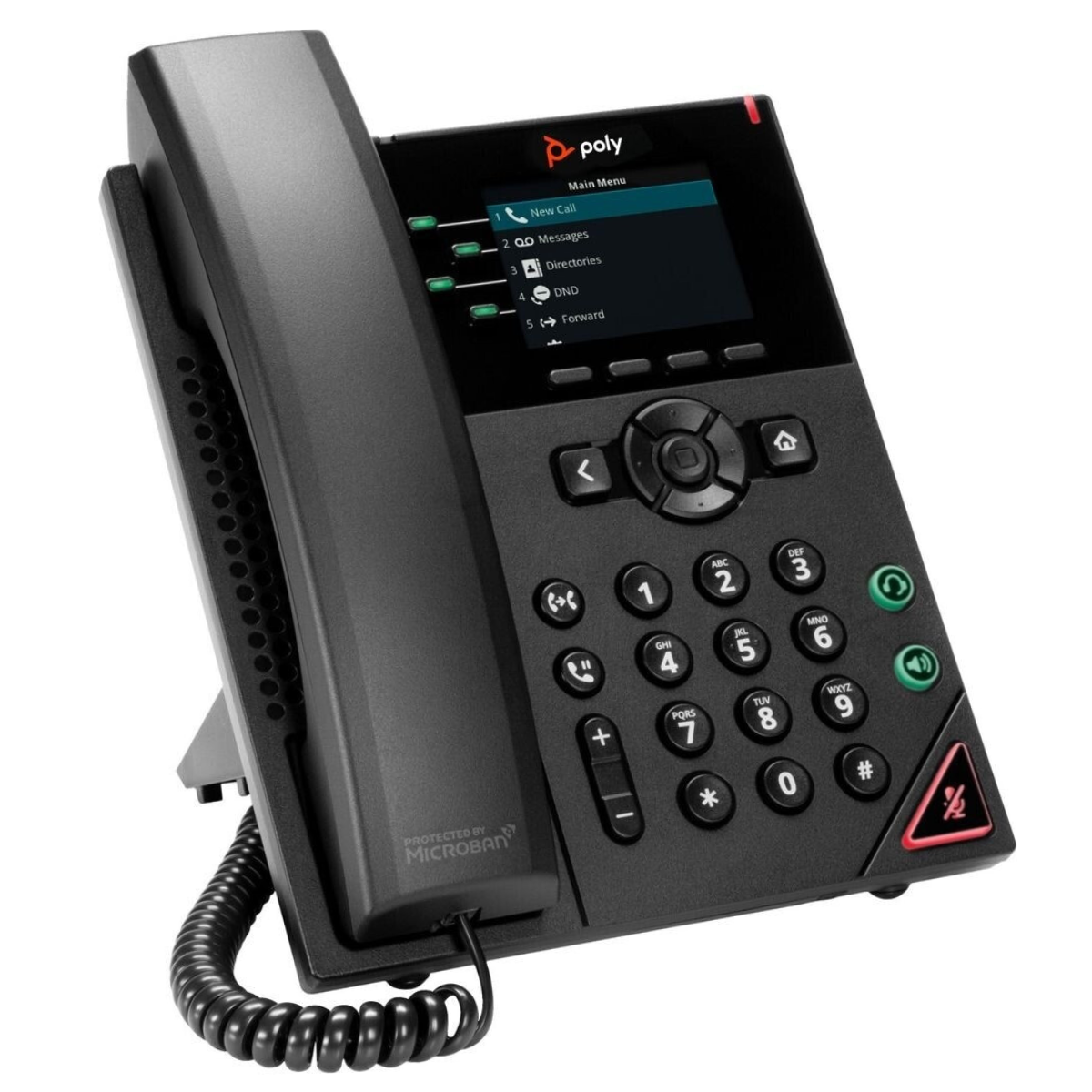 Polycom VVX 250 -4-zeiliges Desktop Business IP-Telefon mit zwei 10/100/1000 Ethernet-Ports