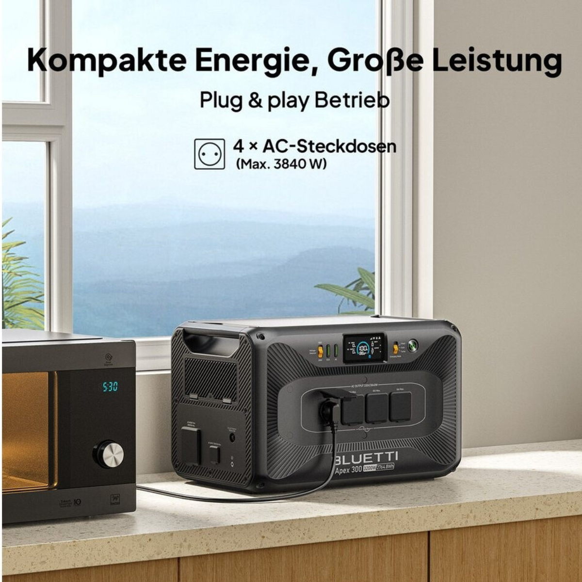 Bluetti Apex 300 Solo Erweiterbare PowerOak Powerstation 3.840 W