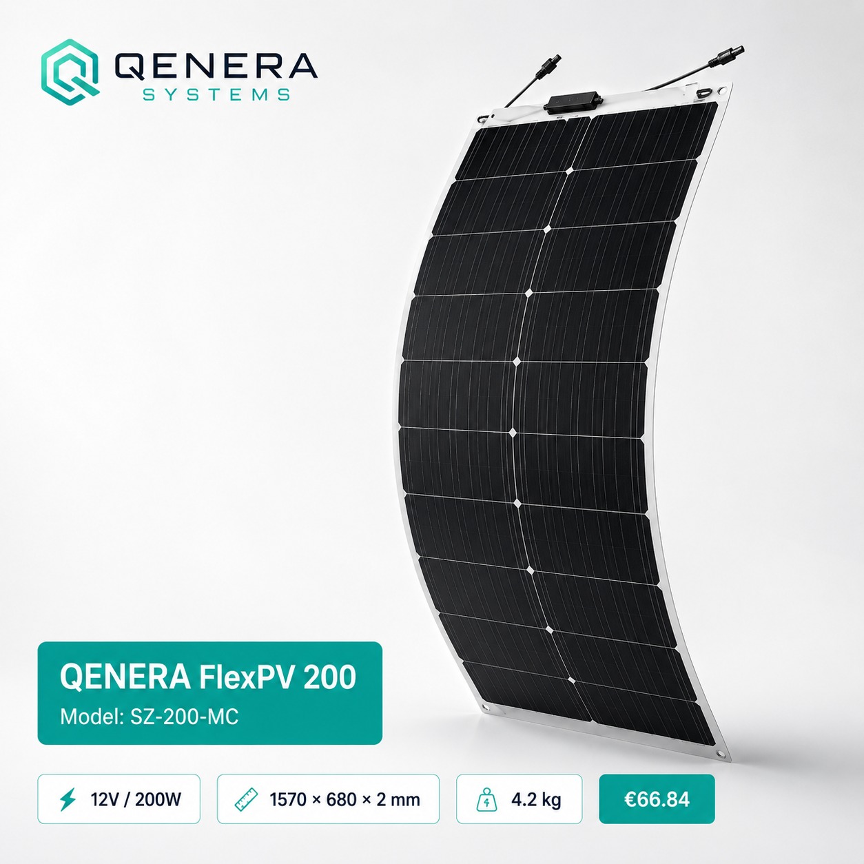 QENERA FlexPV 200 Solarmodul SZ-200-MC - 200W 12V CPC 1570x690x2 mm