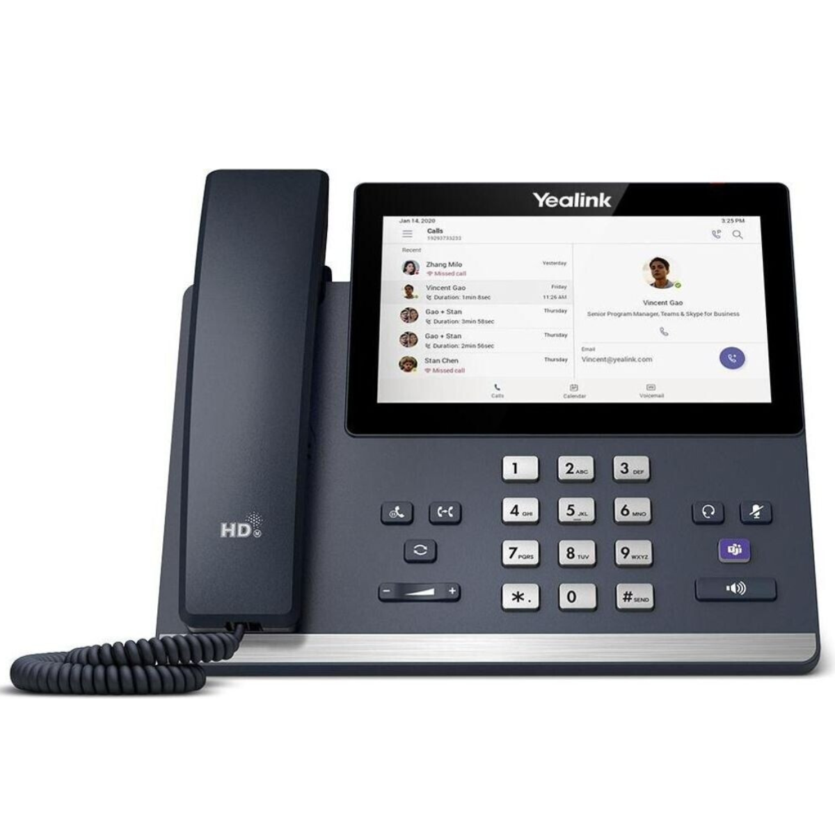 Yealink MP56 E2 IP Telefon mit Bluetooth-Schnittstelle mit Rufnummernanzeige SIP
