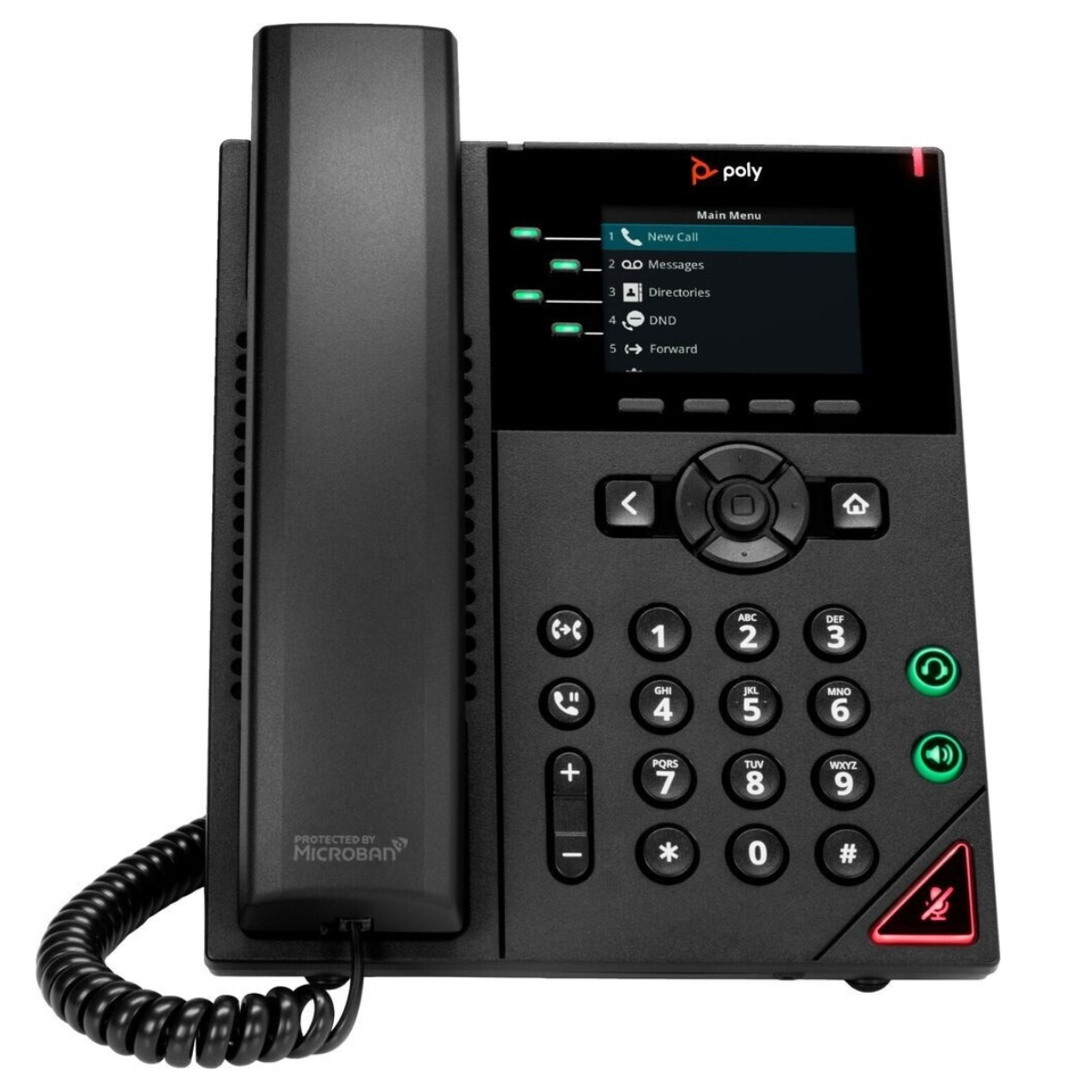 Polycom VVX 250 -4-zeiliges Desktop Business IP-Telefon mit zwei 10/100/1000 Ethernet-Ports