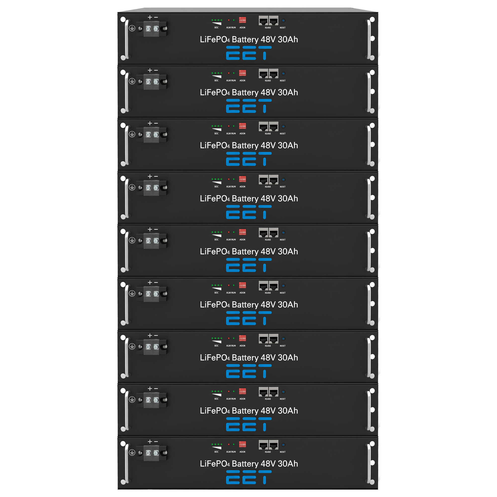 EET Batteriespeicher ET1296 12,96 kWh 270 Ah 48V (19" Rack)