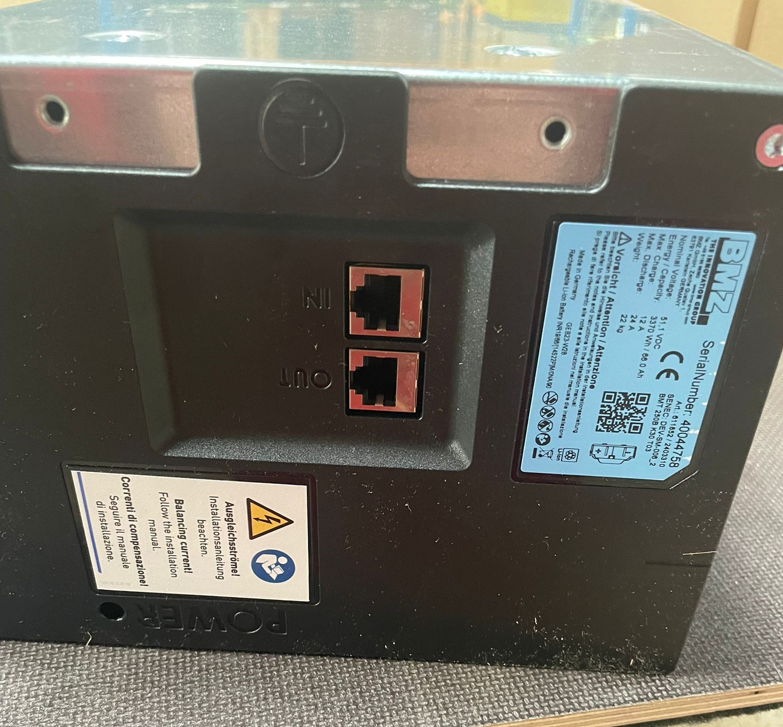 BATTERIE MODUL LITHIUM 3.7 KWH • 51.7 V DC • 80 AH • NEU