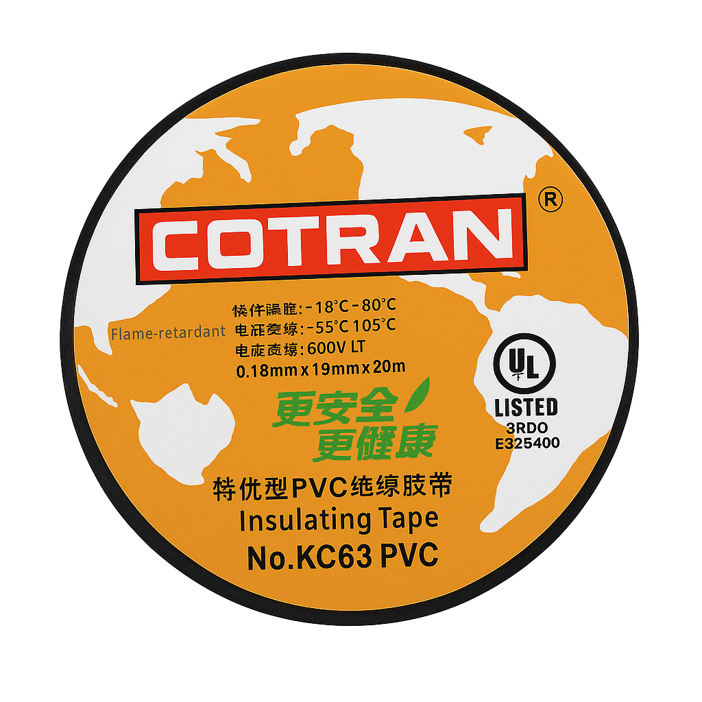 Isolierband PVC COTRAN KC63 orange 19mm x 20m Premium