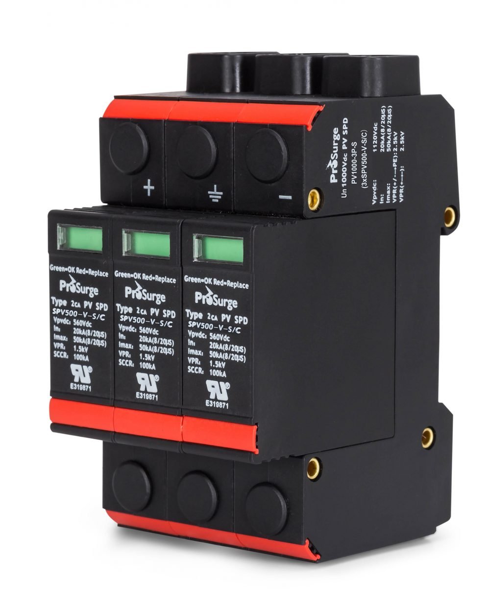 Überspannungsschutz Prosurge SPV500-V-C-S DC 500V Type 1ca 50kA DIN-Schiene PV Photovoltaik gebraucht