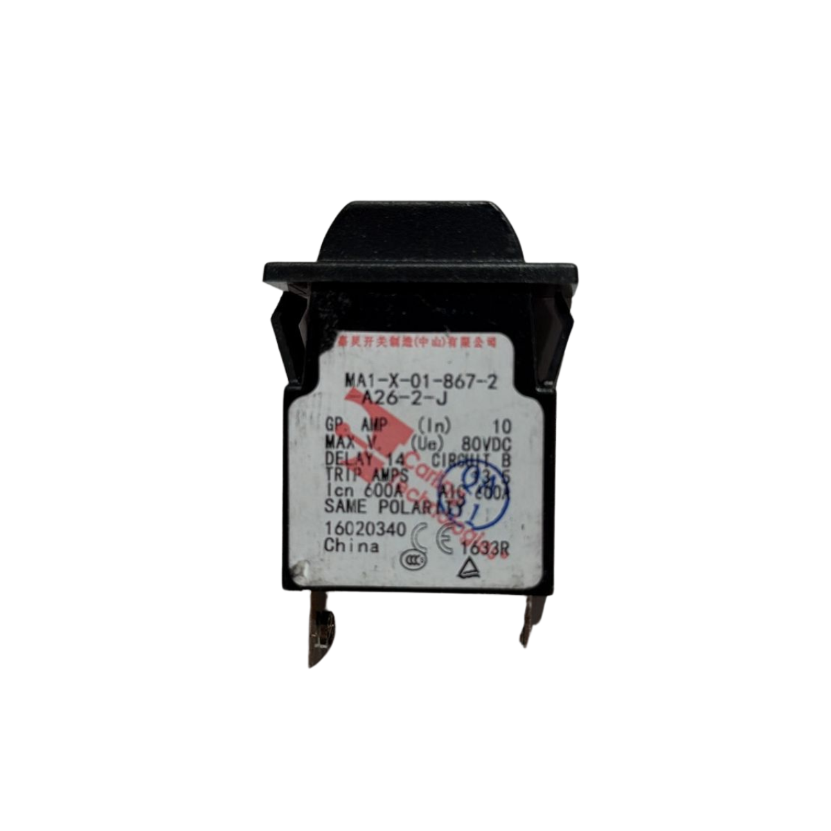 Airpax MA1-X-01-867-2, Magneto-Hydr. DC Schutzschalter 10A 80V