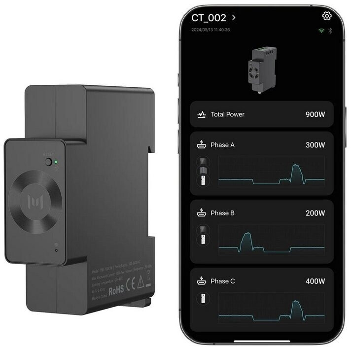 Marstek Smart Meter CT002 3 Phasen, BT/WLAN, APP, TPM2-100CT