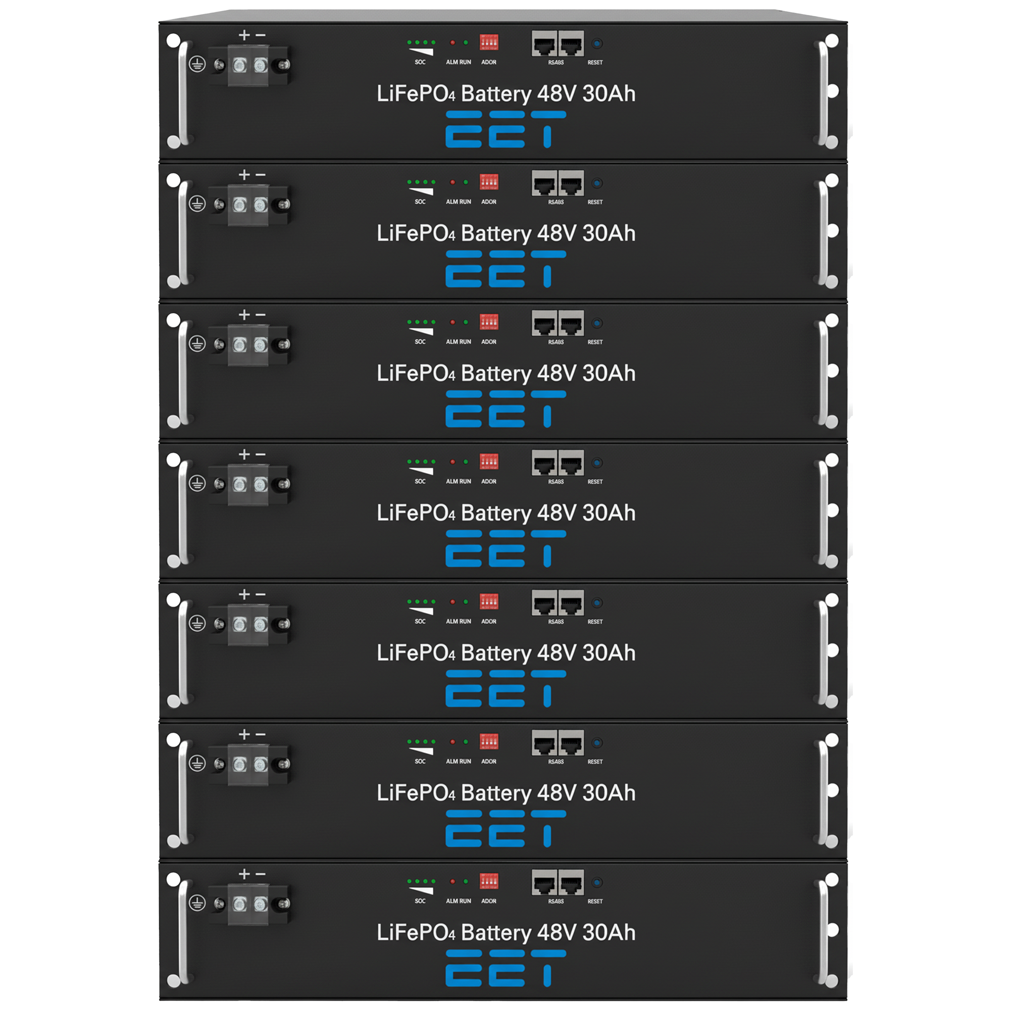 EET Batteriespeicher ET1008 10,08 kWh 210 Ah 48V (19" Rack)