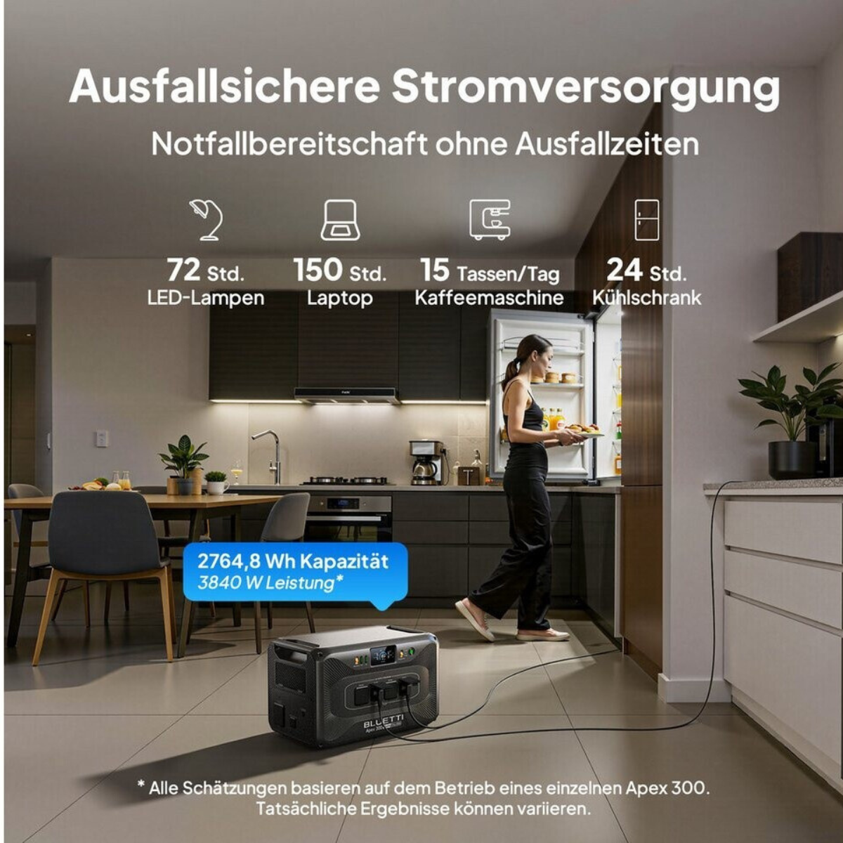 Bluetti Apex 300 Solo Erweiterbare PowerOak Powerstation 3.840 W