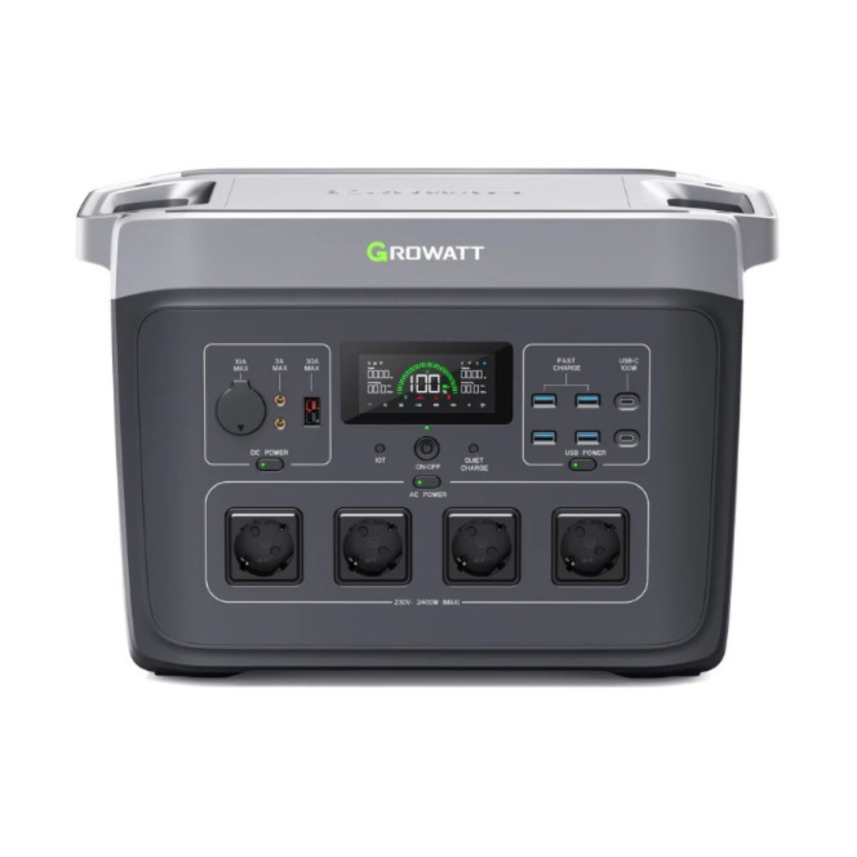 Growatt Infinity 2000 PRO Tragbare Solarspeicher Powerstation 2200W 2048Wh 3400 W