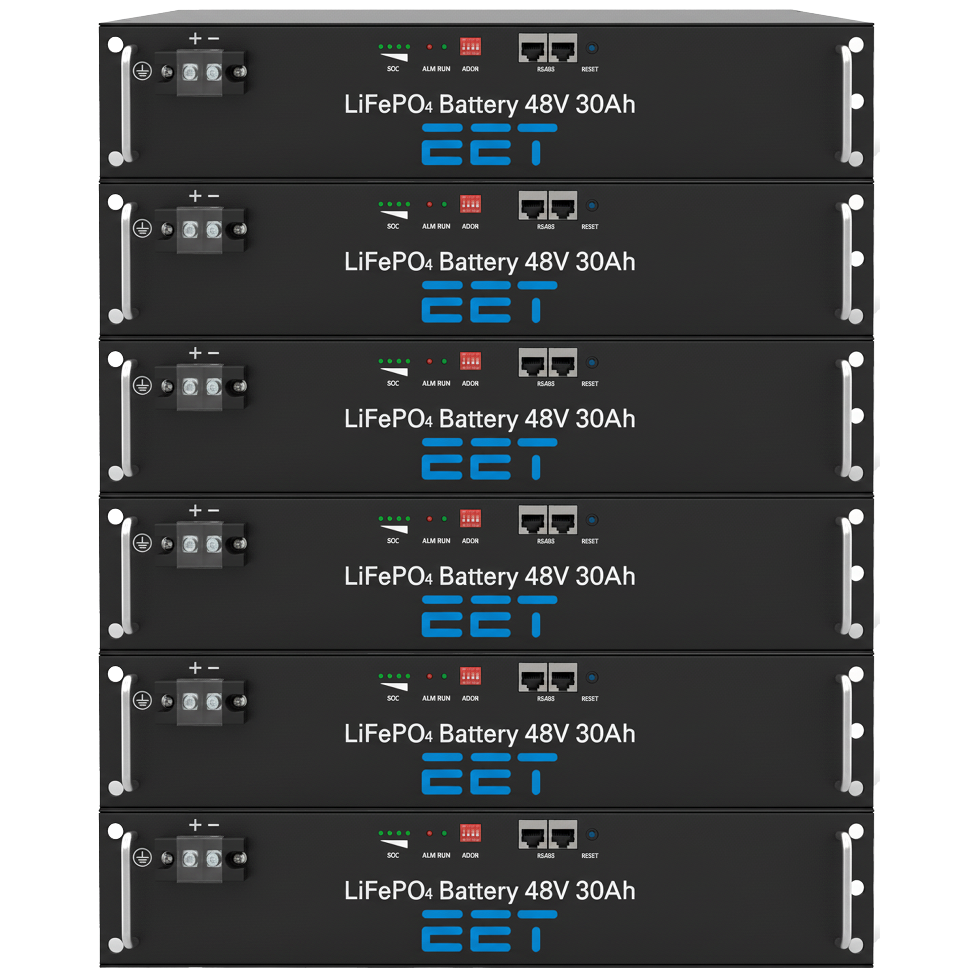 EET Batteriespeicher ET0864 8,64 kWh 180 Ah 48V (19" Rack)