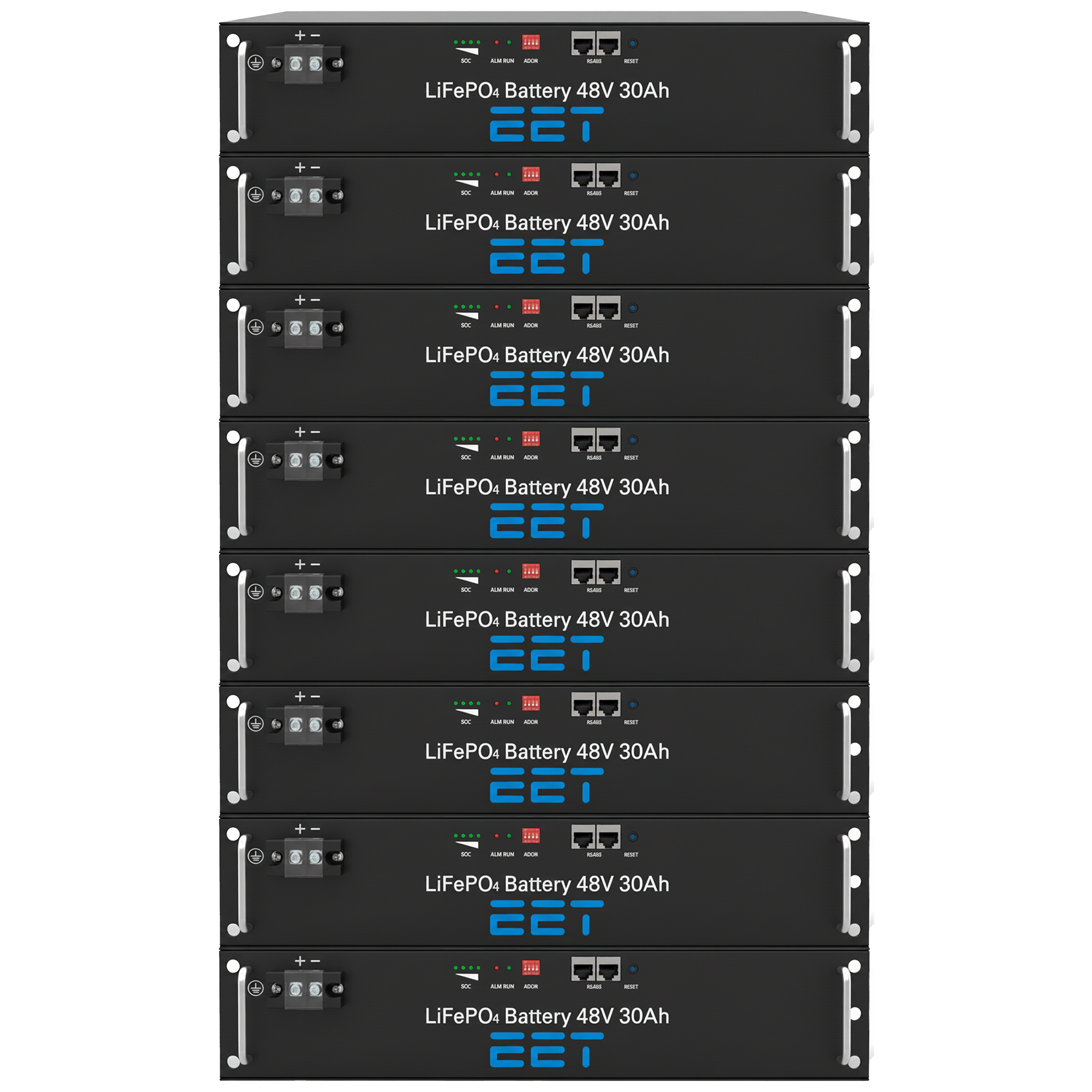 EET Batteriespeicher ET1152 11,52 kWh 240 Ah 48V (19" Rack)