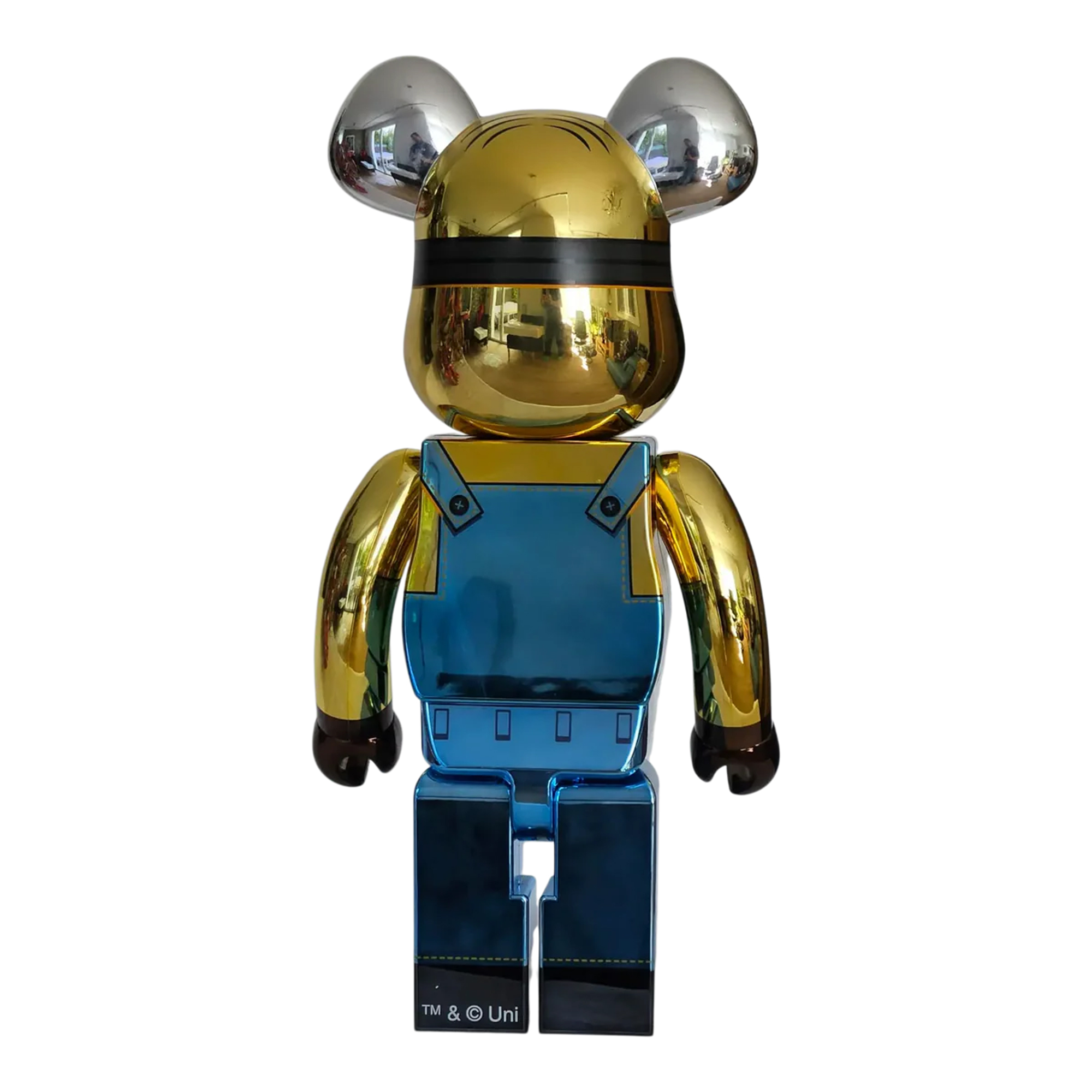 BE@RBRICK 1000% 1000% MINIONS DAVE CHROME - Medicom Toy Designer Figur 70cm NEU OVP