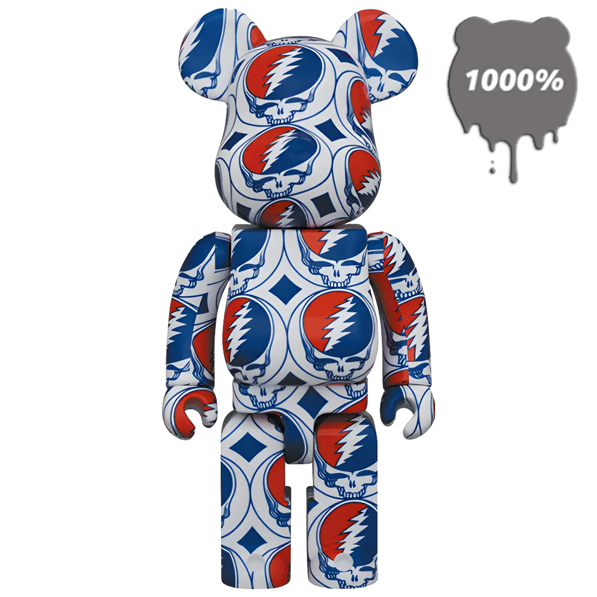 BE@RBRICK 1000% GRATEFUL DEAD STEAL YOUR FACE - Medicom Toy Designer Figur 70cm NEU OVP