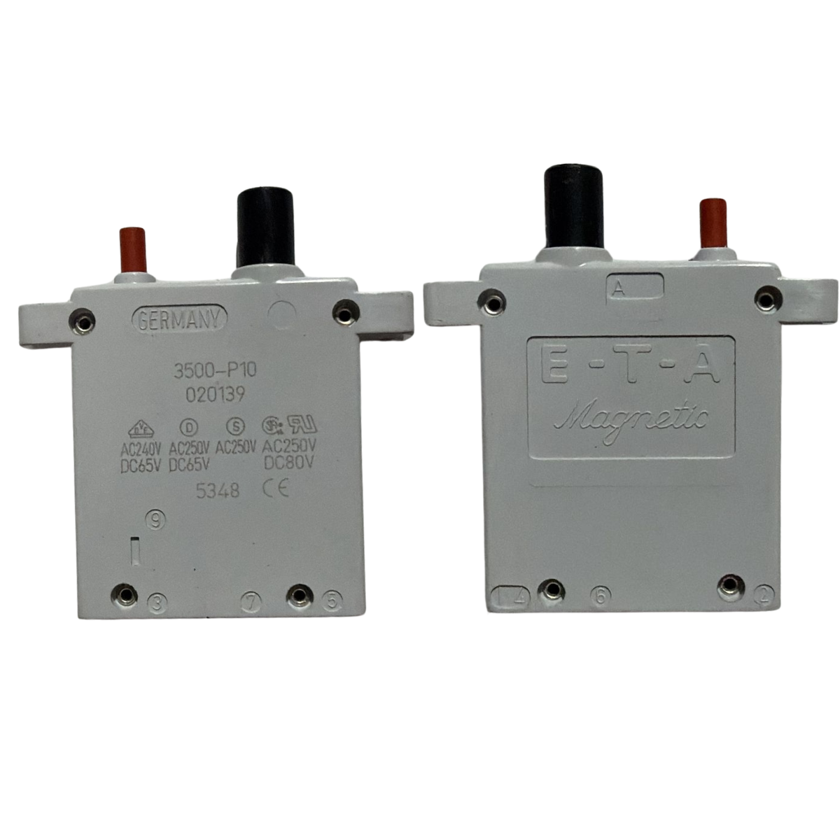E-T-A 3500-P10 10A Leistungsschalter Magnetschalter 250V AC 80V DC
