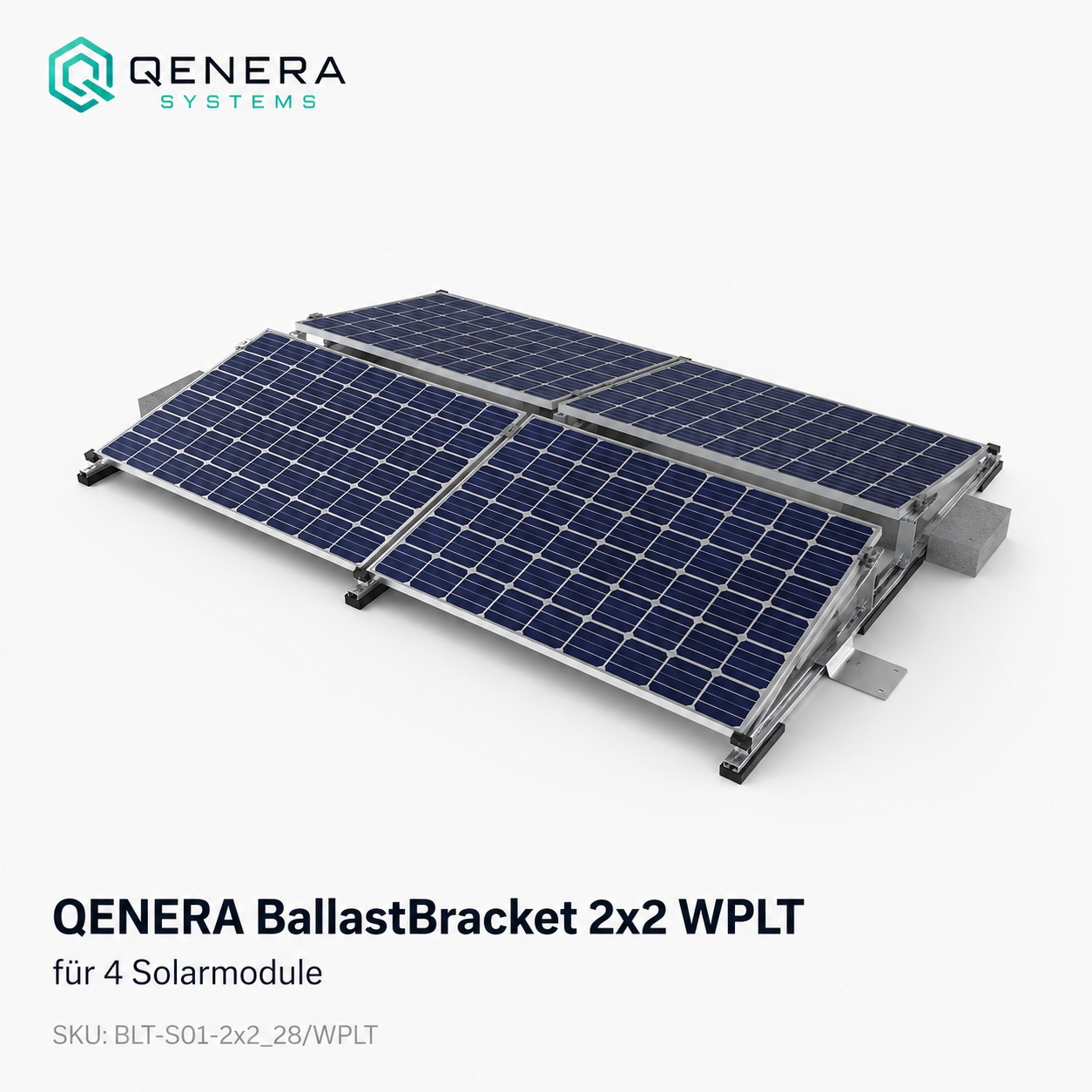QENERA BLT-S01-2x2_28-WPLT Montagesystem-Flachdach - für 4 Solarmodule