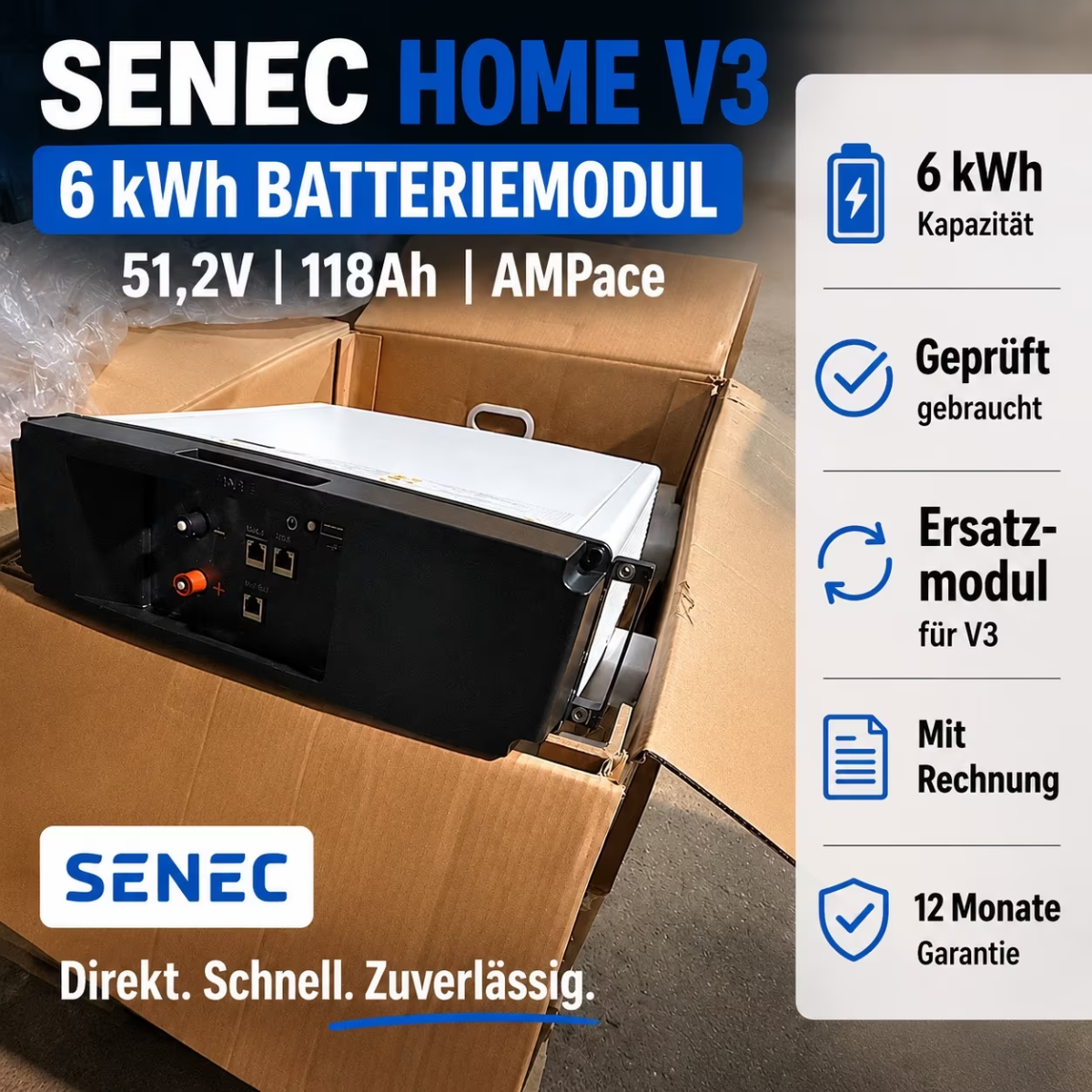 SENEC HOME V3 6 kWh Erweiterung Batteriemodul Batteriespeicher