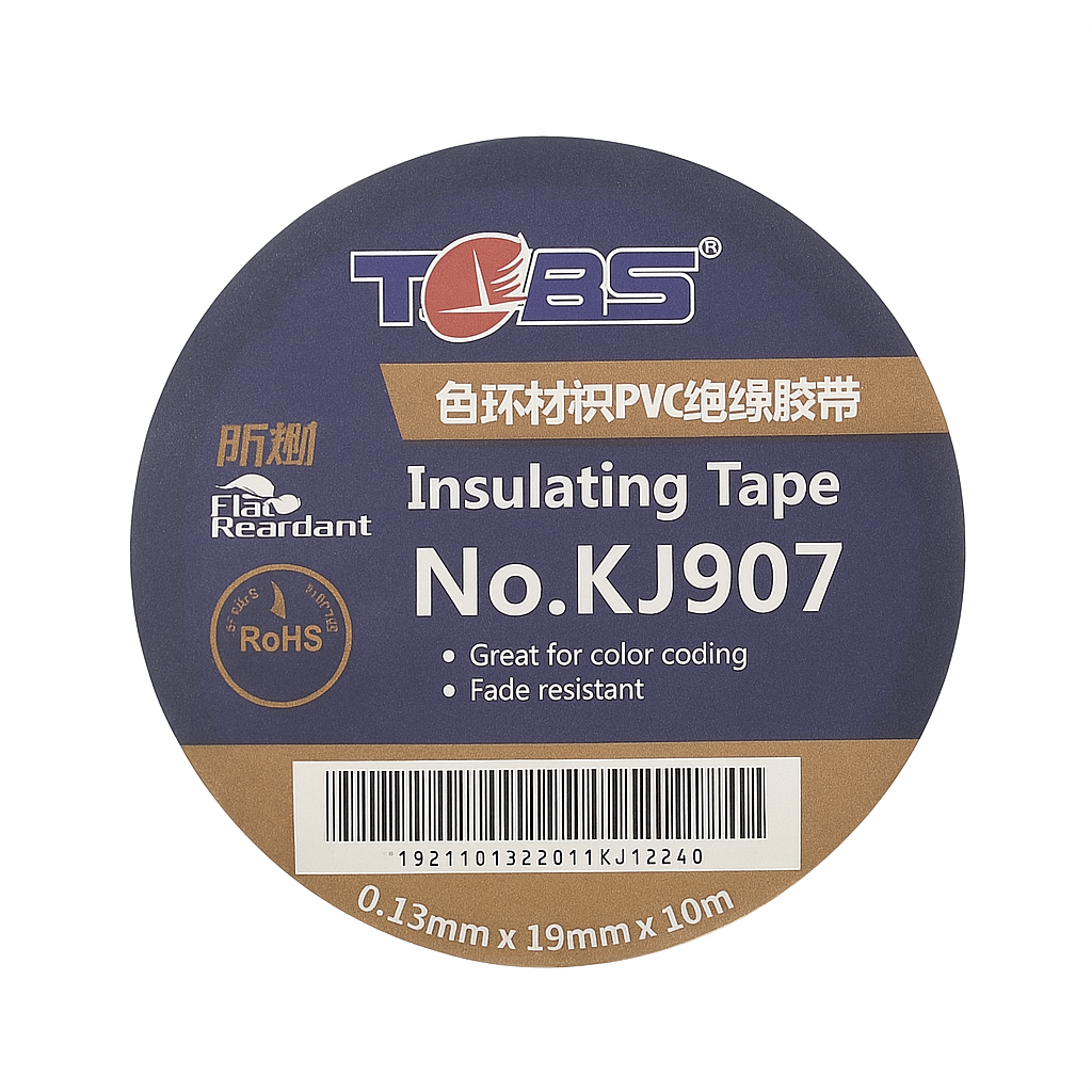 Isolierband PVC TOBS KJ907 farbig 19mm x 10m
