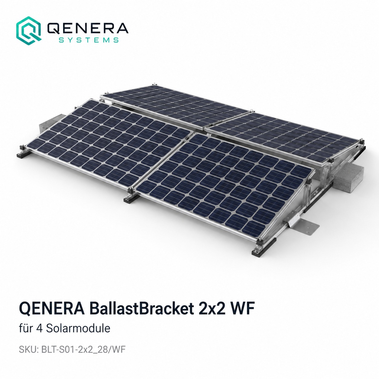 QENERA BLT-S01-2x2_28-WF Montagesystem-Flachdach - für 4 Solarmodule