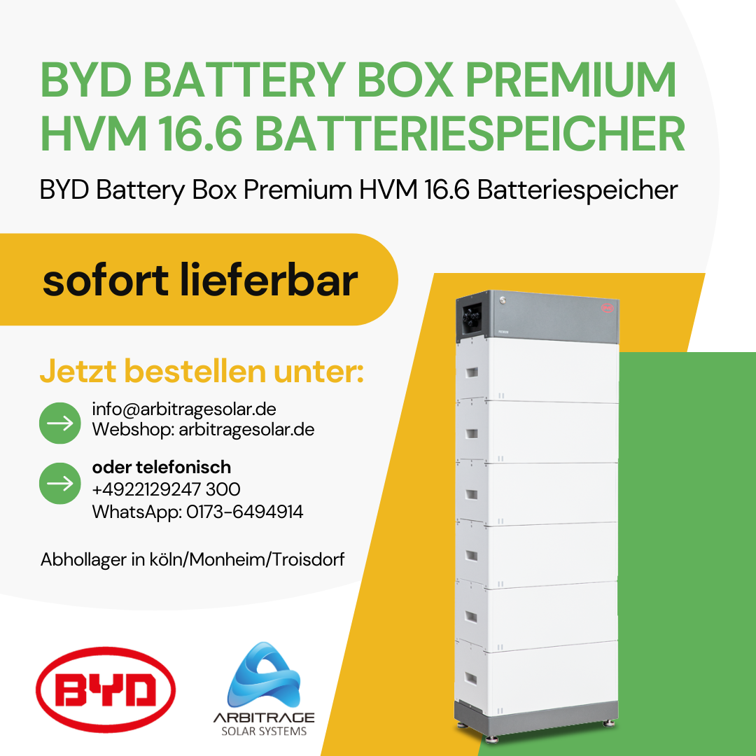 BYD HVM 16.6 kWh Battery-Box Premium