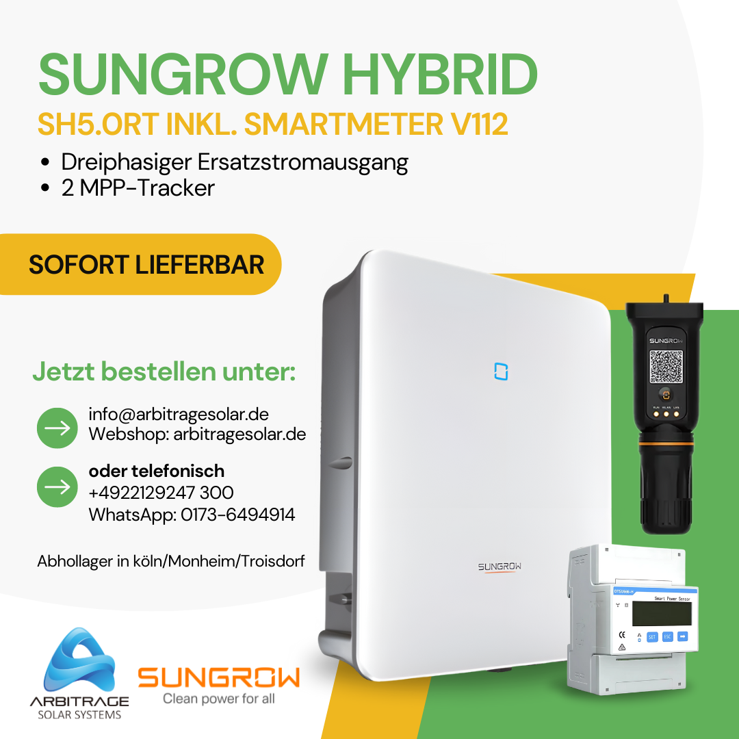 Sungrow Hybrid SH5.0RT V112 inkl. Smartmeter
