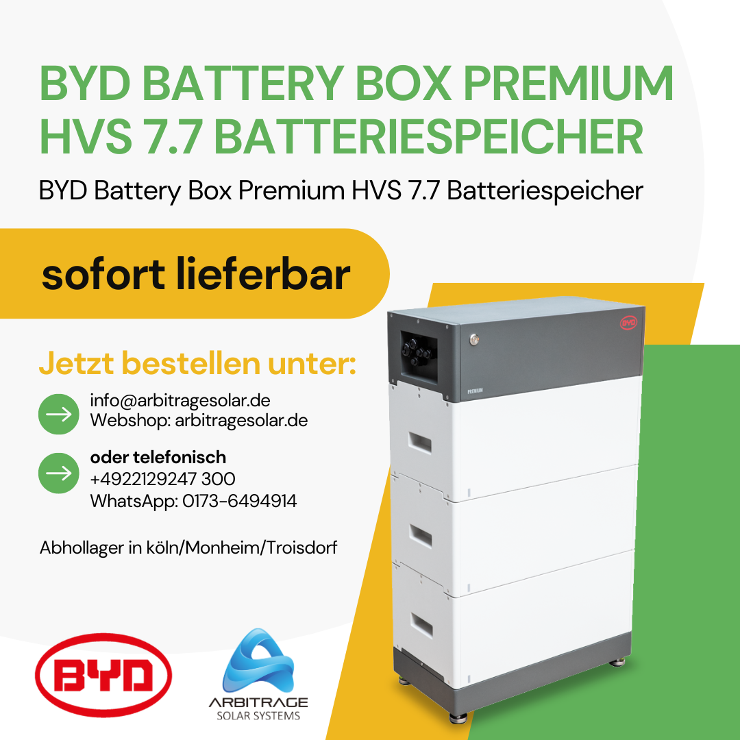 BYD HVS 7.7 kWh Battery Box Premium