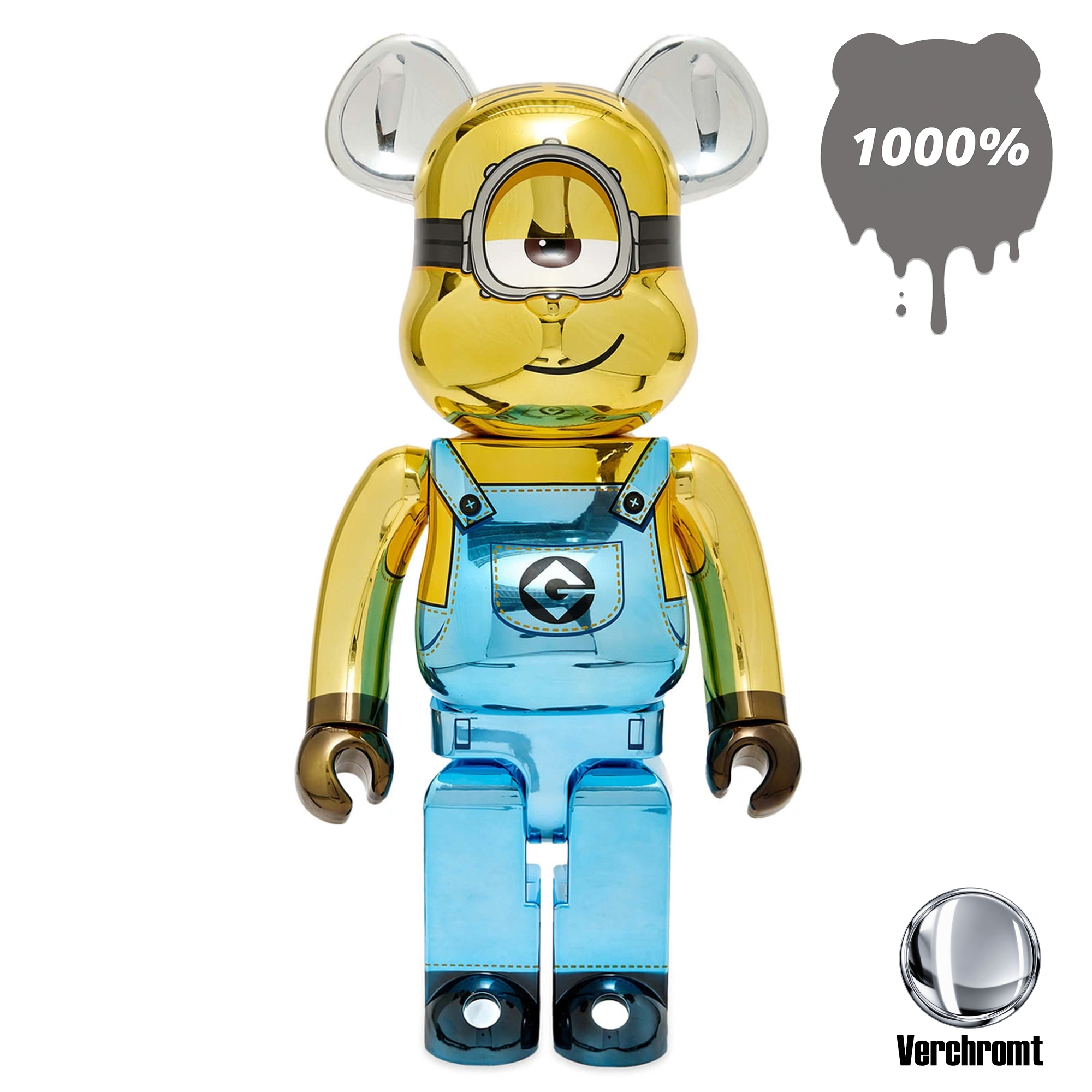BE@RBRICK 1000% STUART CHROME - Medicom Toy Designer Figur 70cm NEU OVP