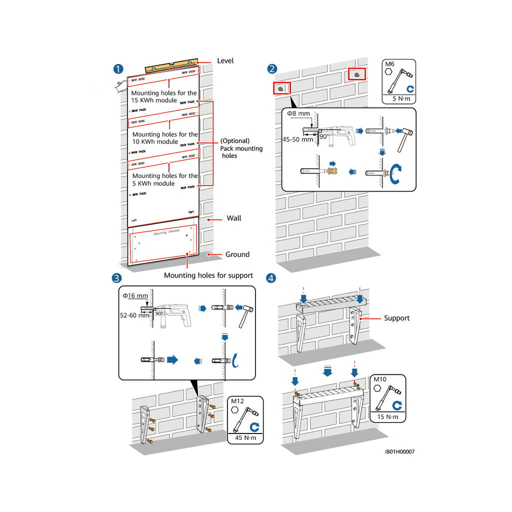 Huawei LUNA2000 WALL MOUNTING BRACKET