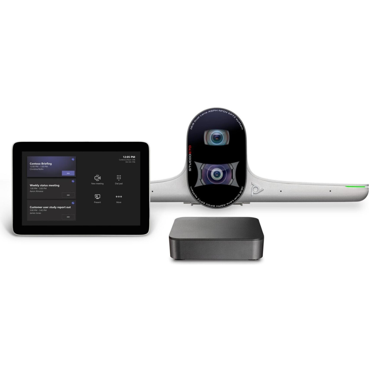 Poly Bundle Großes Raum Set für E70 EU Poly E70 Kamera GC8 Touch Steuerung Display,