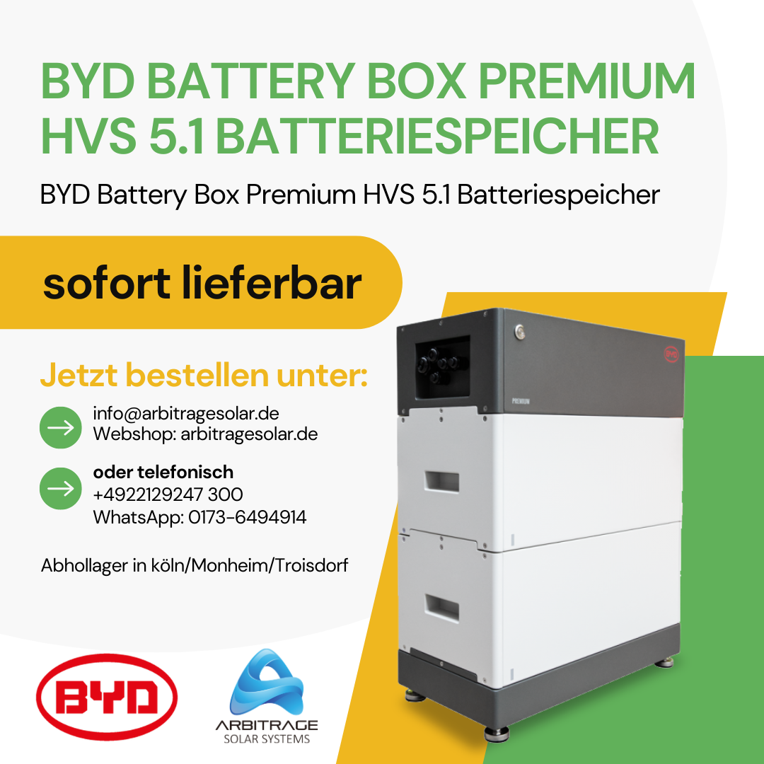 BYD HVS 5.1 kWh Battery-Box Premium