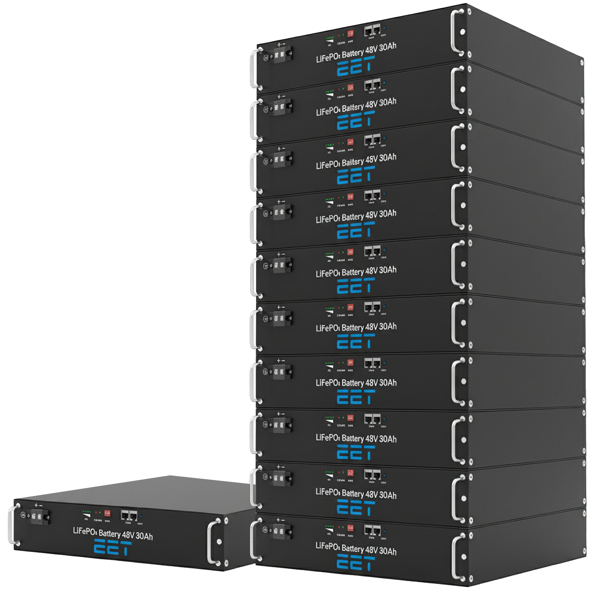 EET Batteriespeicher ET1584 15,84 kWh 330 Ah 48V (19" Rack)