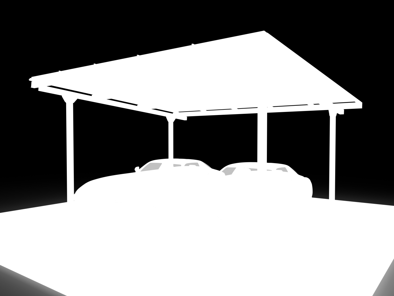 QENERA CP2-USG-WQ020-S Carport-Zubehör silber - wasserdichtes Erweiterungspaket