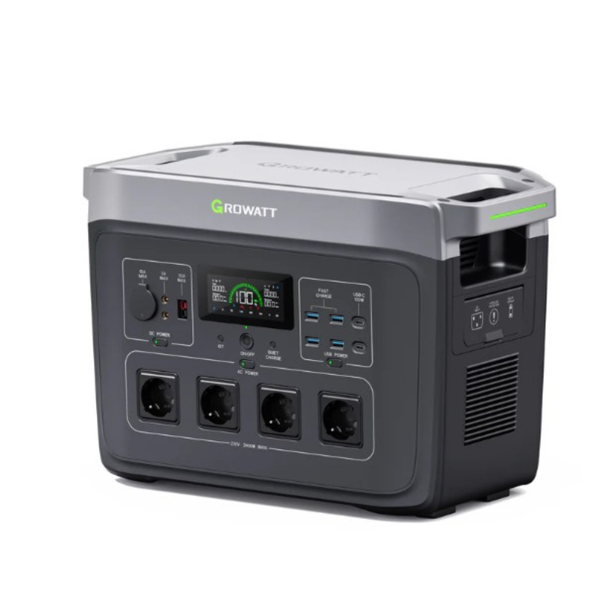 Growatt Infinity 2000 PRO Tragbare Solarspeicher Powerstation 2200W 2048Wh 3400 W