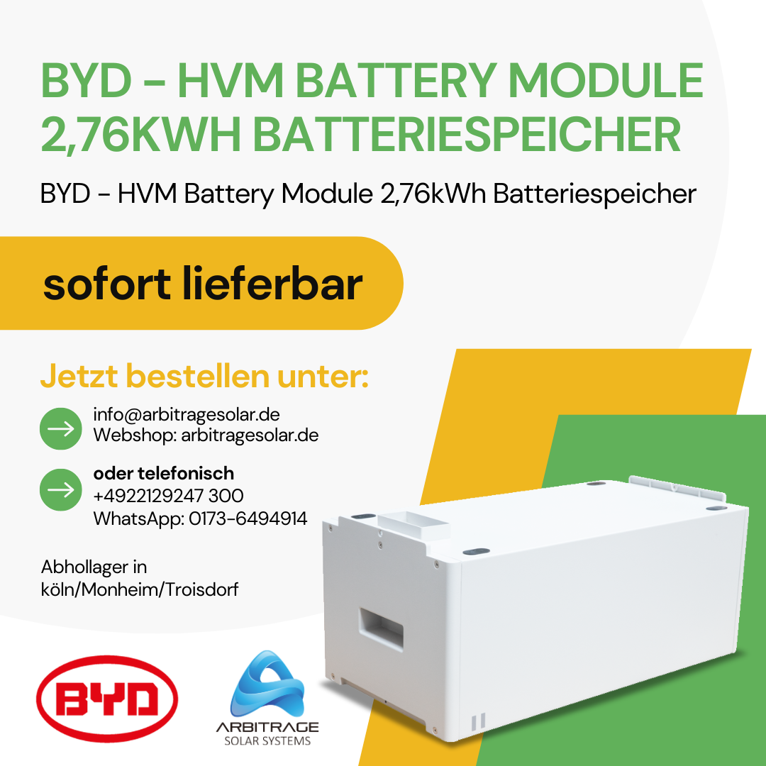 BYD HVM 2.76 kWh Battery Box Premium (Modul)