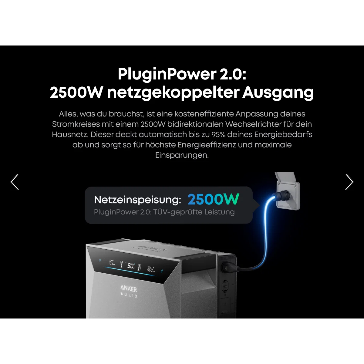 Anker SOLIX Solarbank 4 E5000 Pro 5 kWh Balkonkraftwerk-Speicher