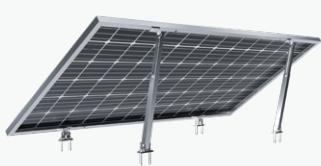 QENERA EAS-BS300-S_192-PLT Montagesystem-Flachdach - Verstellbar 15-30° Silber