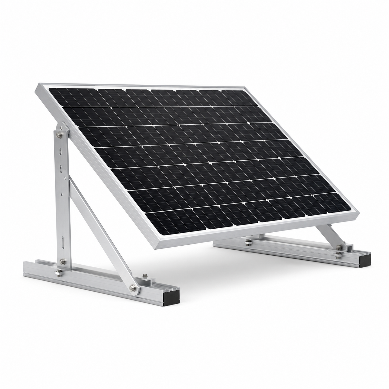 QENERA EAS-BS300-S_192-PLT Montagesystem-Flachdach - Verstellbar 15-30° Silber