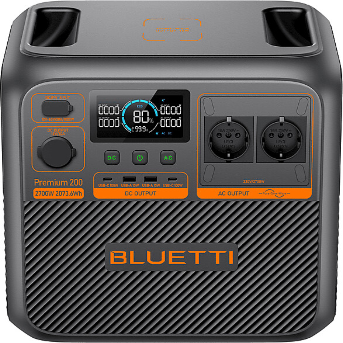 Bluetti PowerOak Premium 200 V2 Portable Power Station 2074Wh 4050W 54Ah