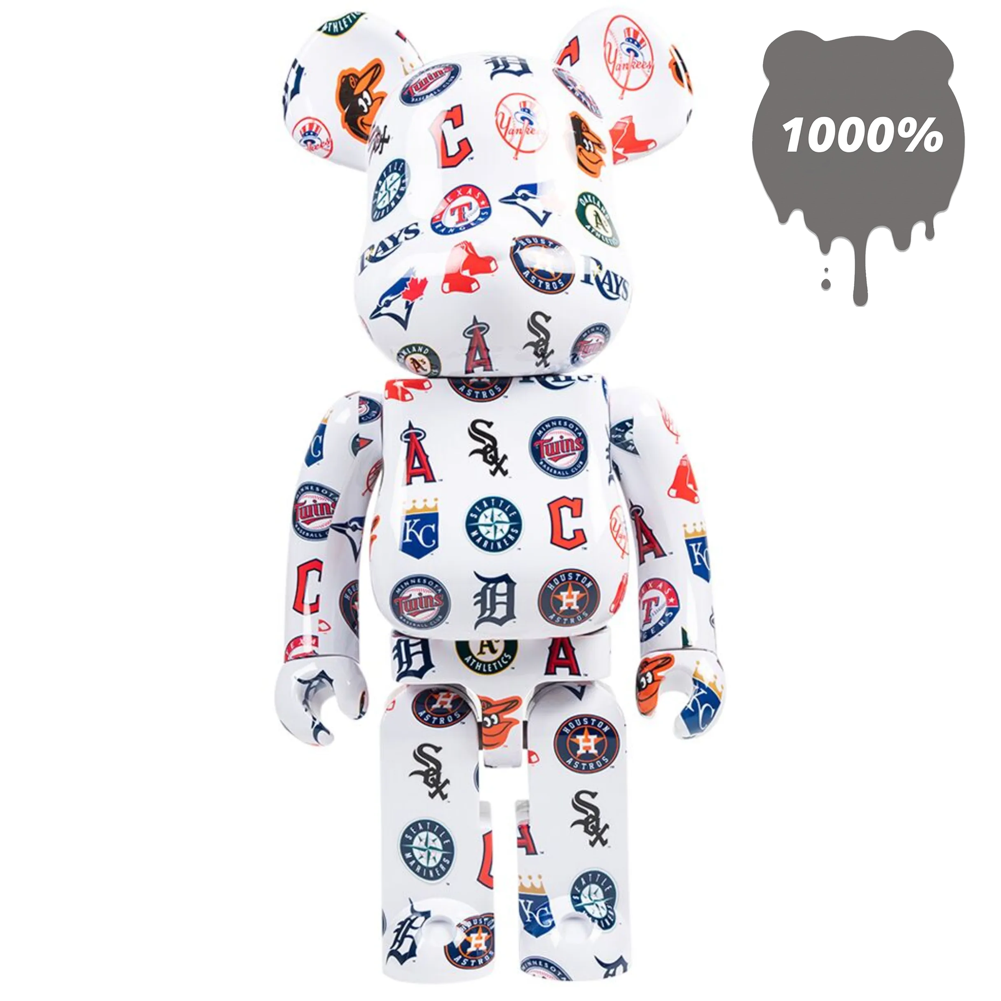 BE@RBRICK 1000% MLB AMERICAN LEAGUE - Medicom Toy Designer Figur 70cm NEU OVP
