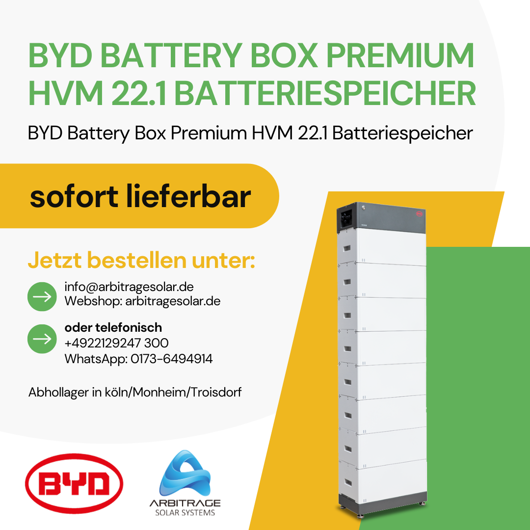 BYD HVM 22.1 kWh Battery-Box Premium