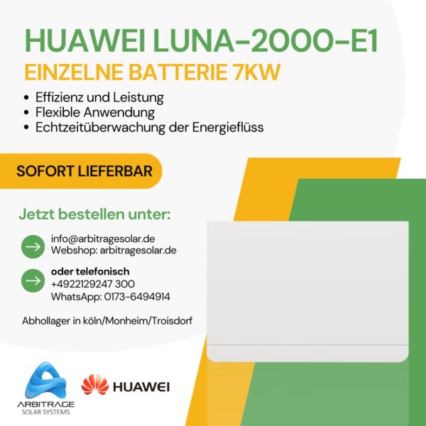 Huawei LUNA2000-7-E1 Akkuerweiterungsmodul - 7 kWh Speicher