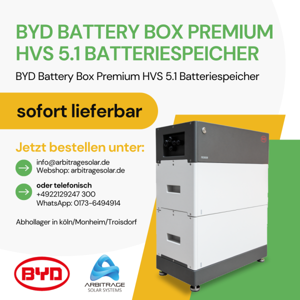 BYD HVS 5.1 Battery-Box Premium