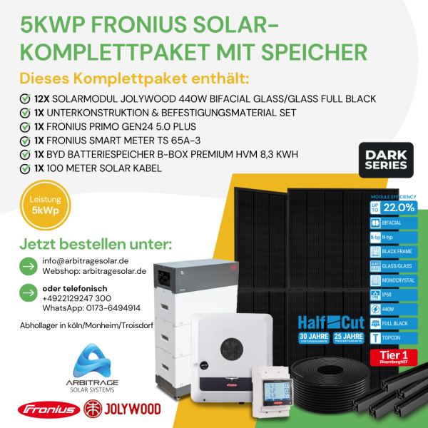 PV Komplettanlage (Fronius) (5 kWp mit Speicher)