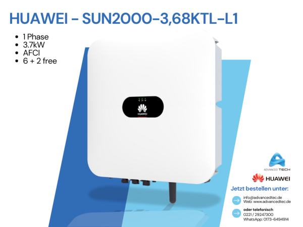 HUAWEI SUN2000-3,68KTL-L1 Hybrid Wechselrichter 3.7kW