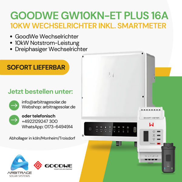 GoodWe GW10KN-ET Plus 16A- 10kW Wechselrichter inkl. Smartmeter