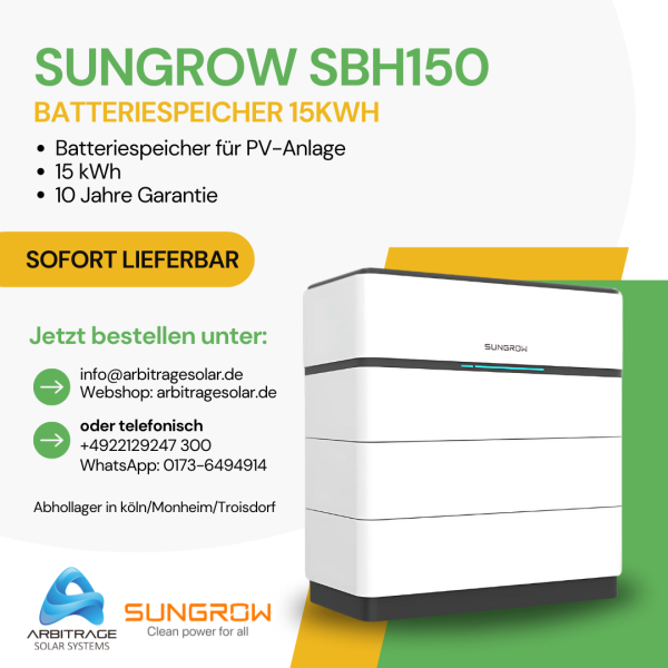 Sungrow SBH150 Batteriespeicher 15kWh