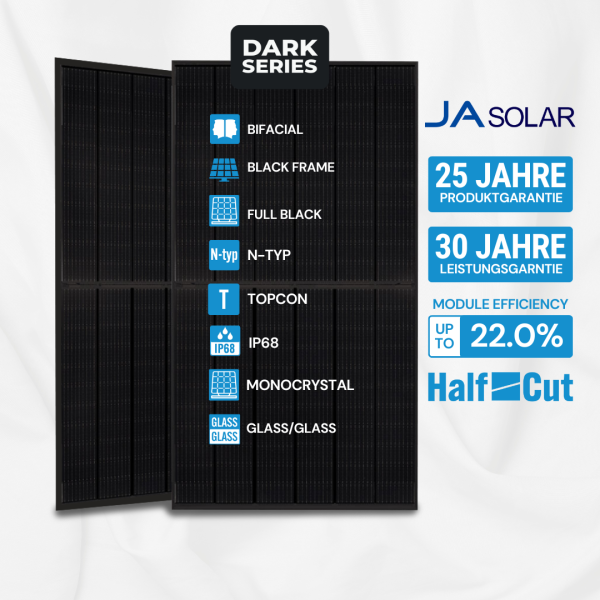 Ja Solar 450W Bifazial Glas-Glas Black Frame JAM54D40-LB (Staffelpreis)