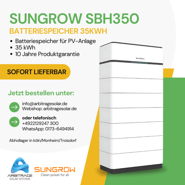 Sungrow SBH350 Batteriespeicher 35kWh